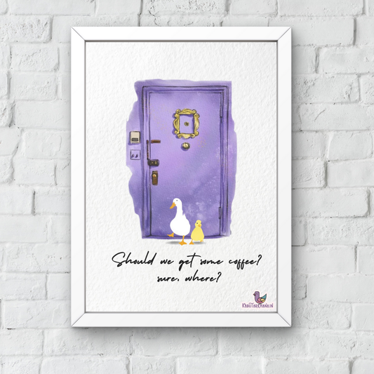 The One with the Purple Door – Friends TV Show A3 Wall Frame