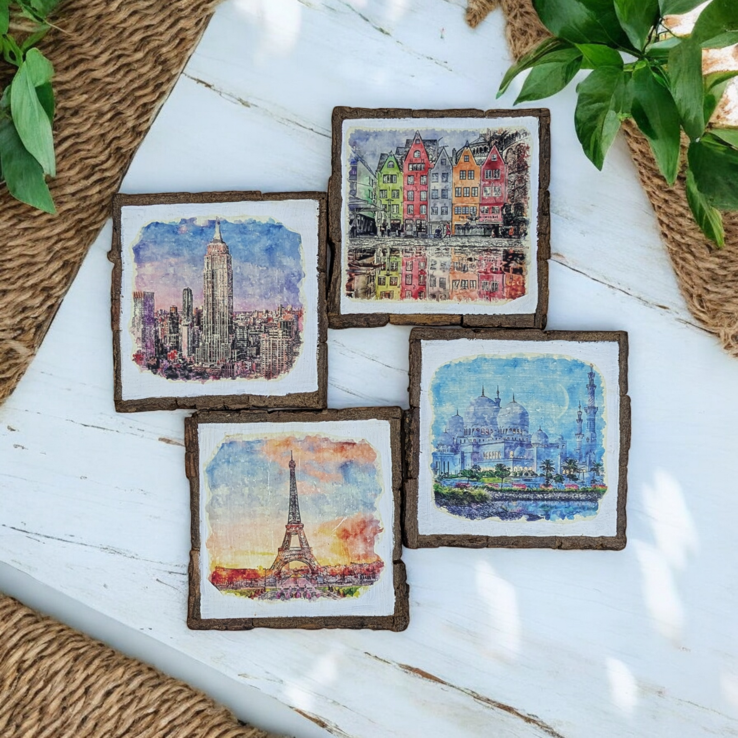 Travel The World – Wanderlust Wooden Coasters