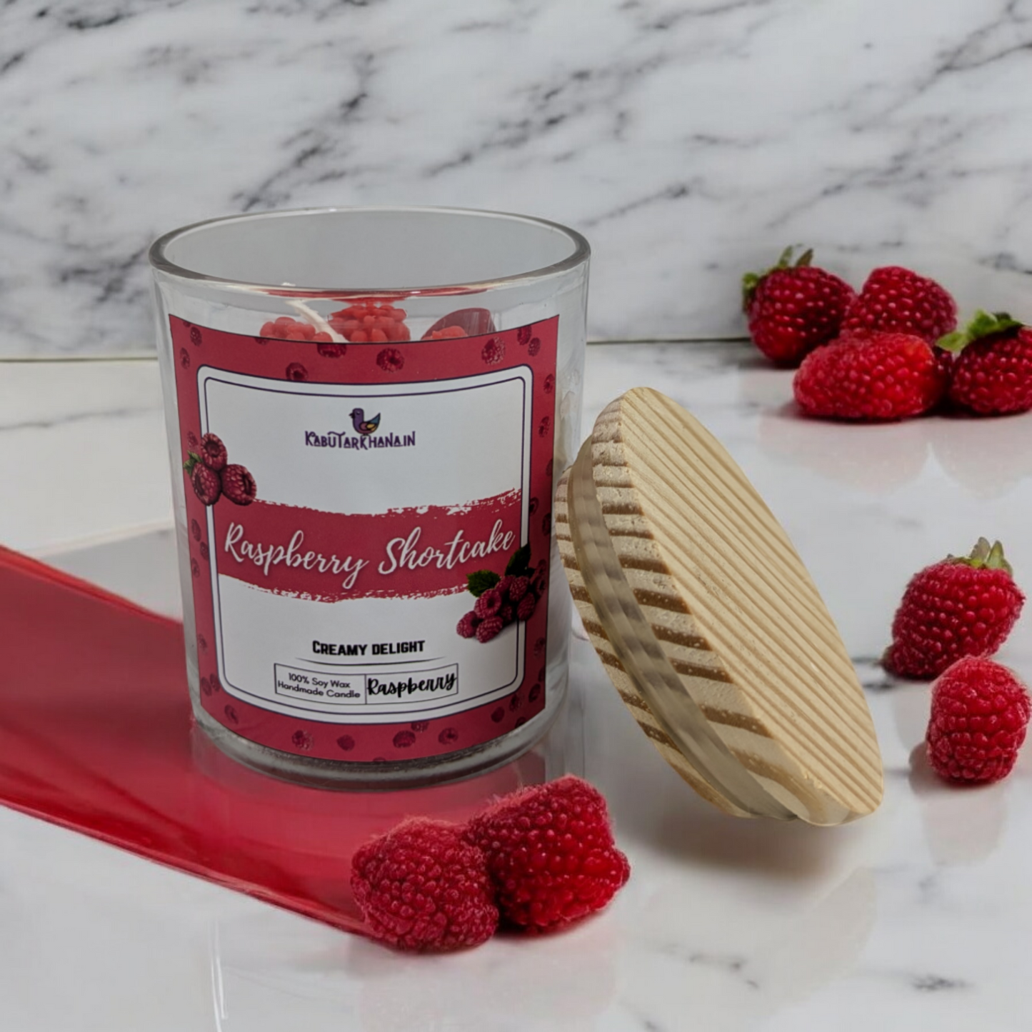 Raspberry Shortcake – Handmade Soy Candle
