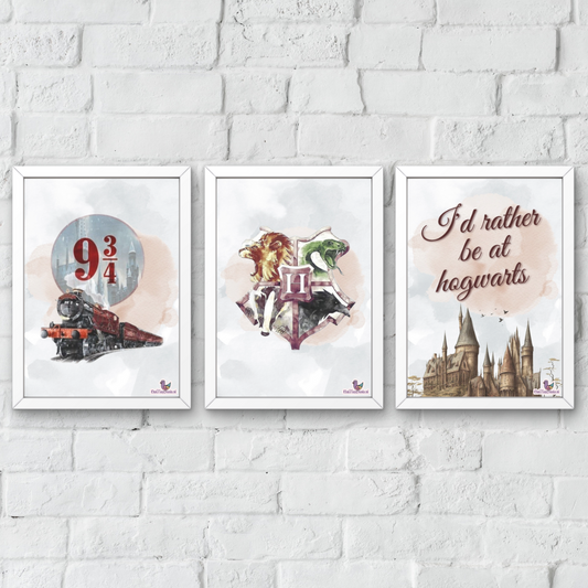 Harry Potter A3 Wall Frames – Set of 3