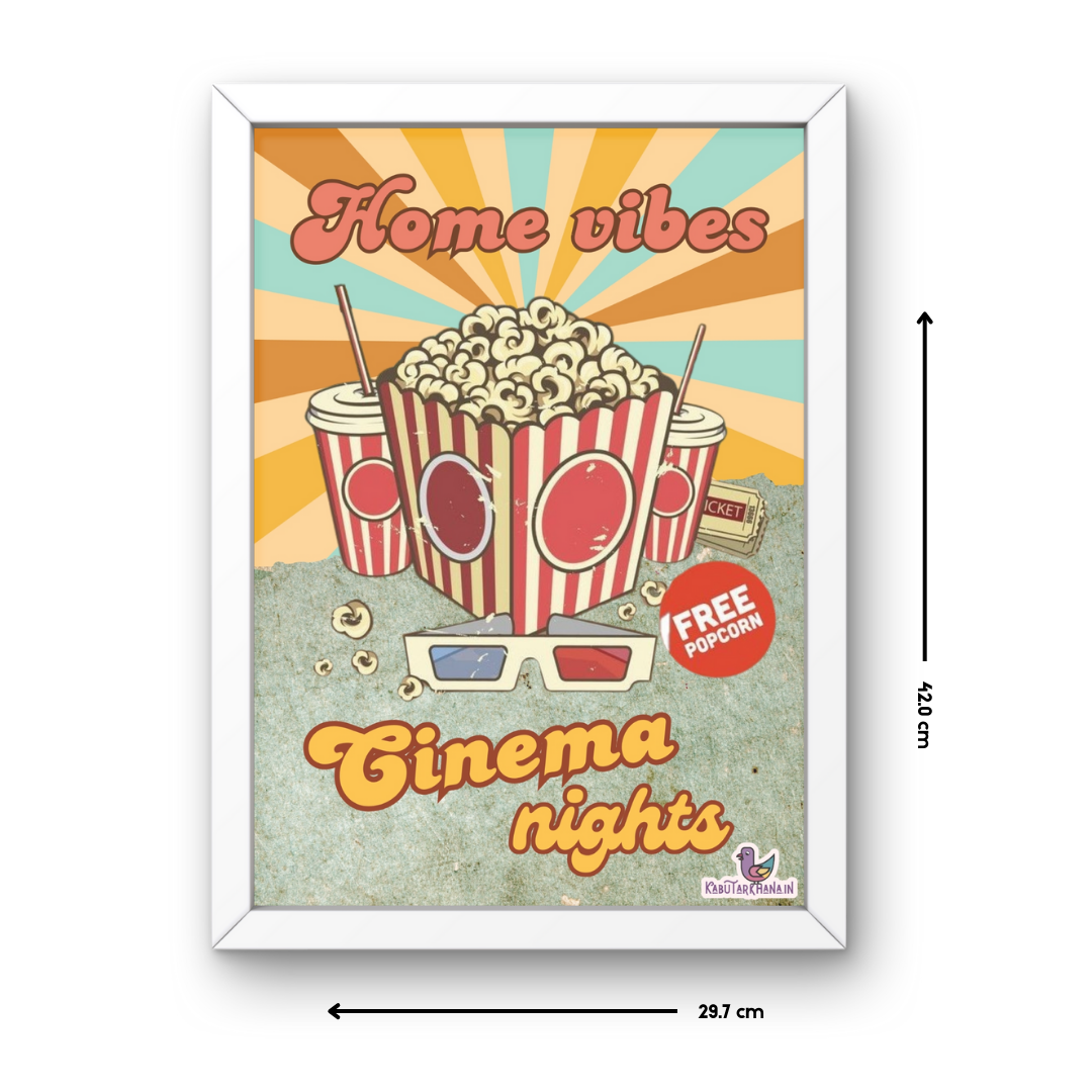 Retro Cinema Nights – A3 Wall Frame