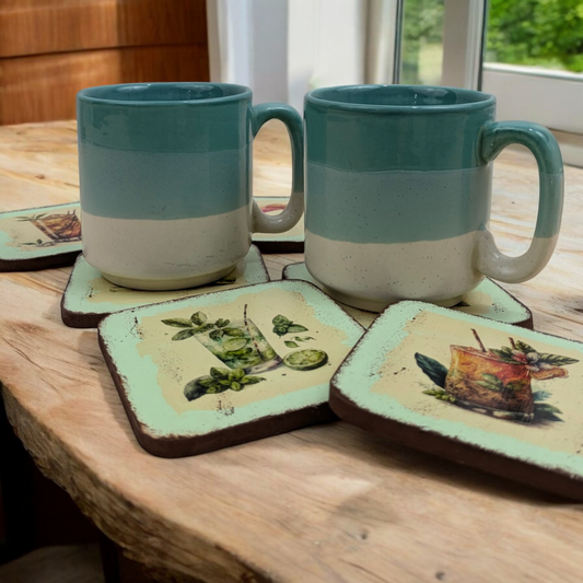 Sip & Swirl – Cocktail & Mocktail Coasters Set of 6 in a box