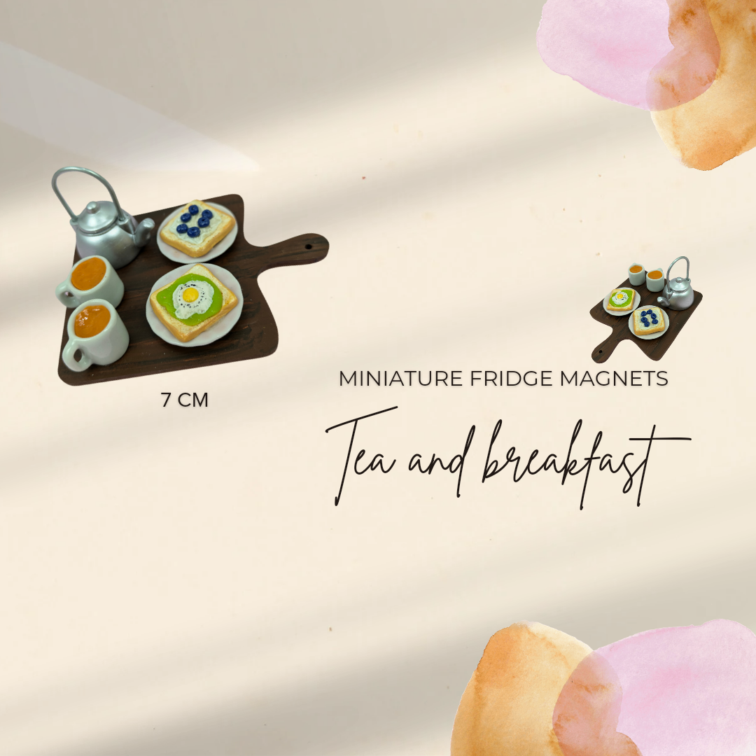 Tea & Breakfast Miniature Set Magnet