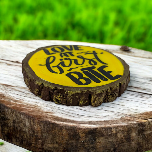 Love at First Bite – Wooden Fridge Magnet