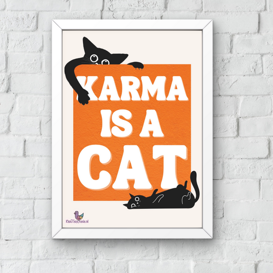 Karma is a Cat – Taylor Swift A3 Wall Frame