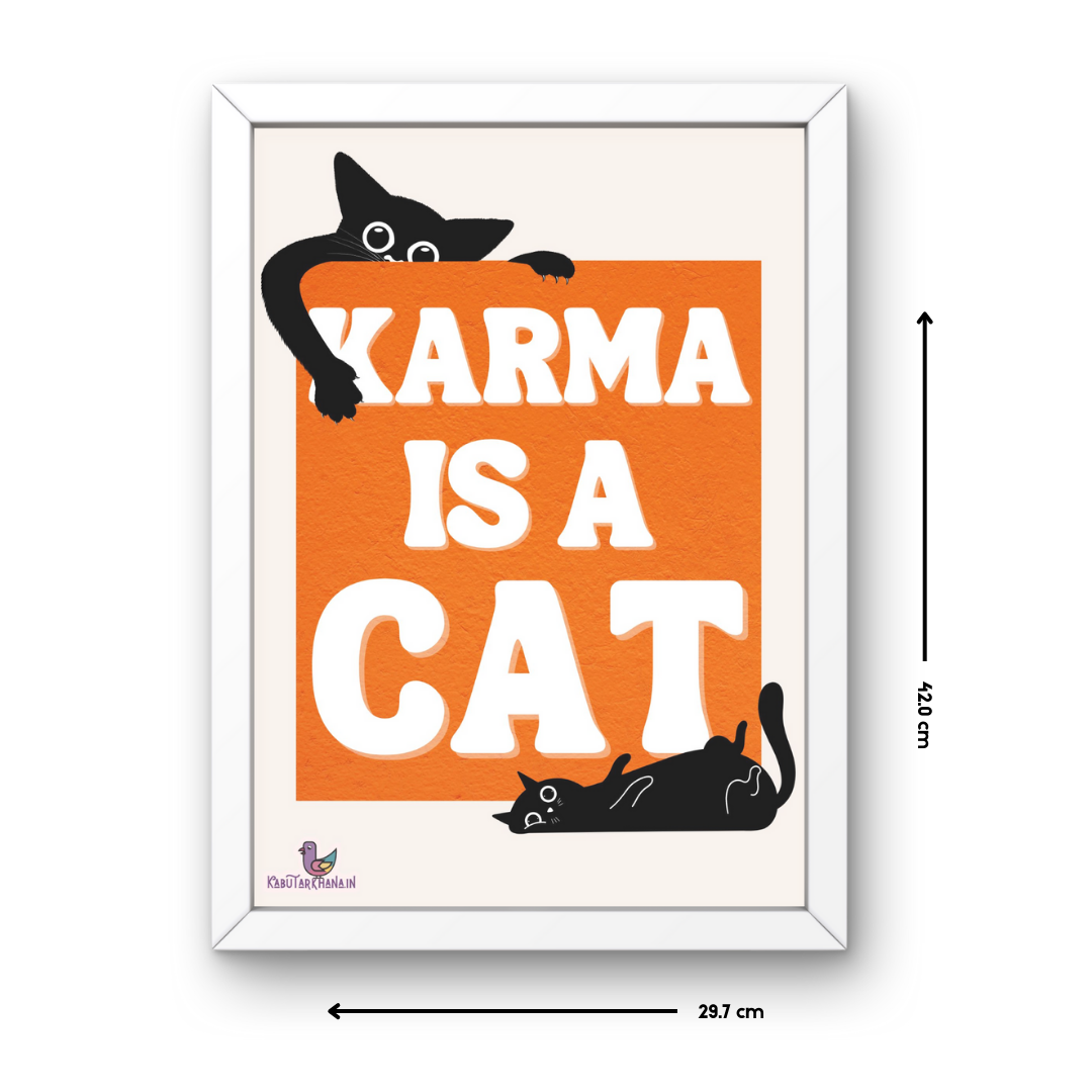Karma is a Cat – Taylor Swift A3 Wall Frame