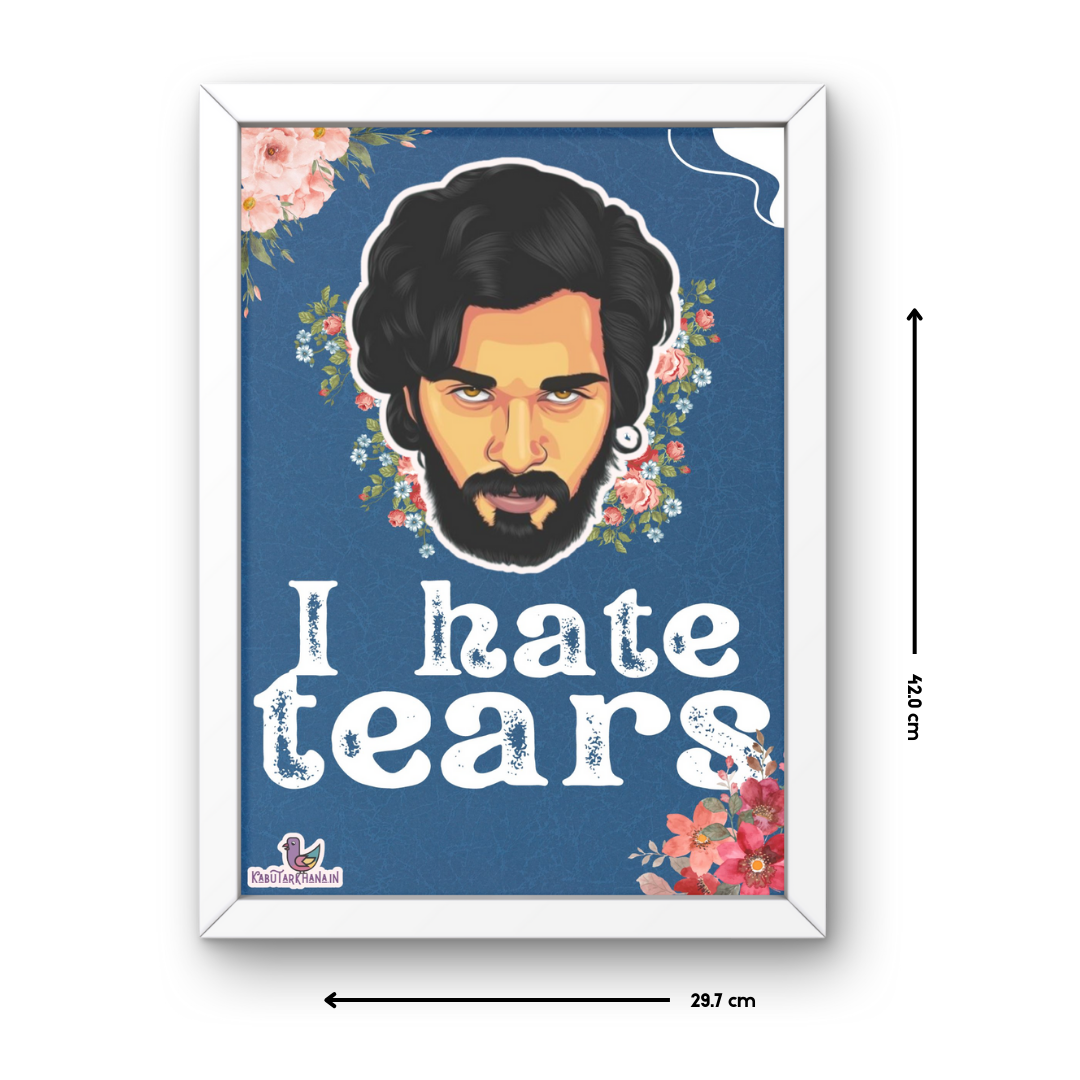 Pushpa: I Hate Tears A3 Wall Frame