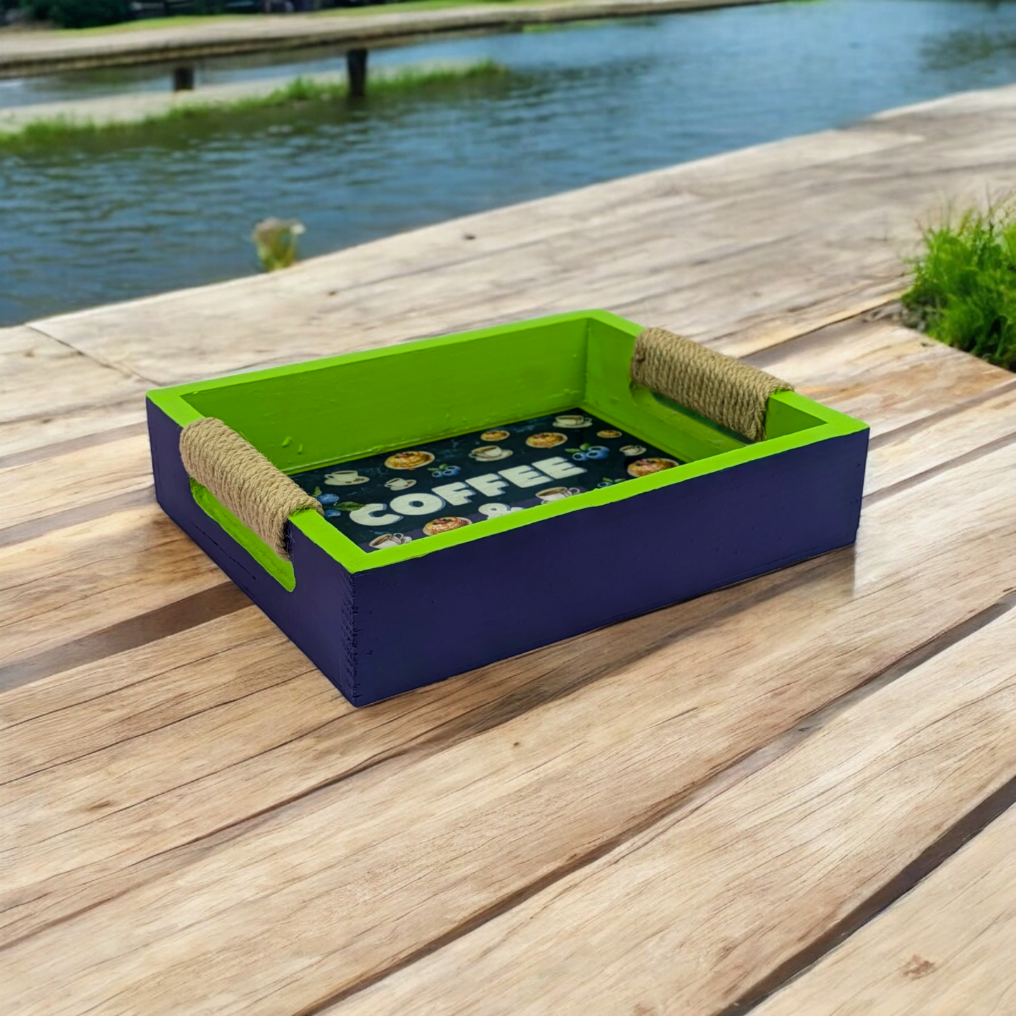 Coffee & Pancakes - Pinewood Serving Tray