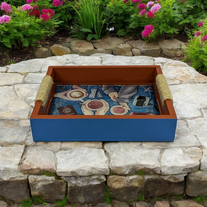 Coffee & Conversations - Pinewood Serving Tray