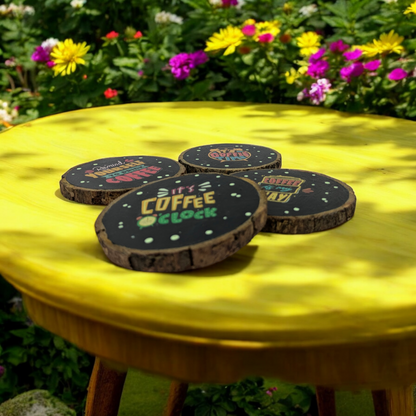 Coffee’O Clock – The Ultimate Coffee Lover’s Coaster Set