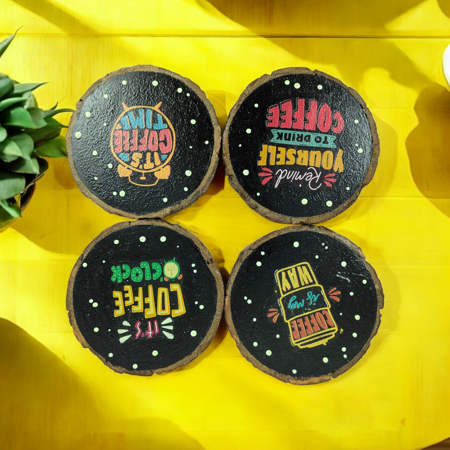 Coffee’O Clock – The Ultimate Coffee Lover’s Coaster Set