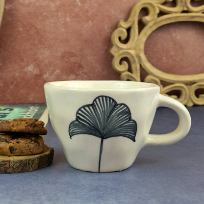 Black Leaf Ceramic Mug