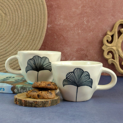 Black Leaf Ceramic Mug
