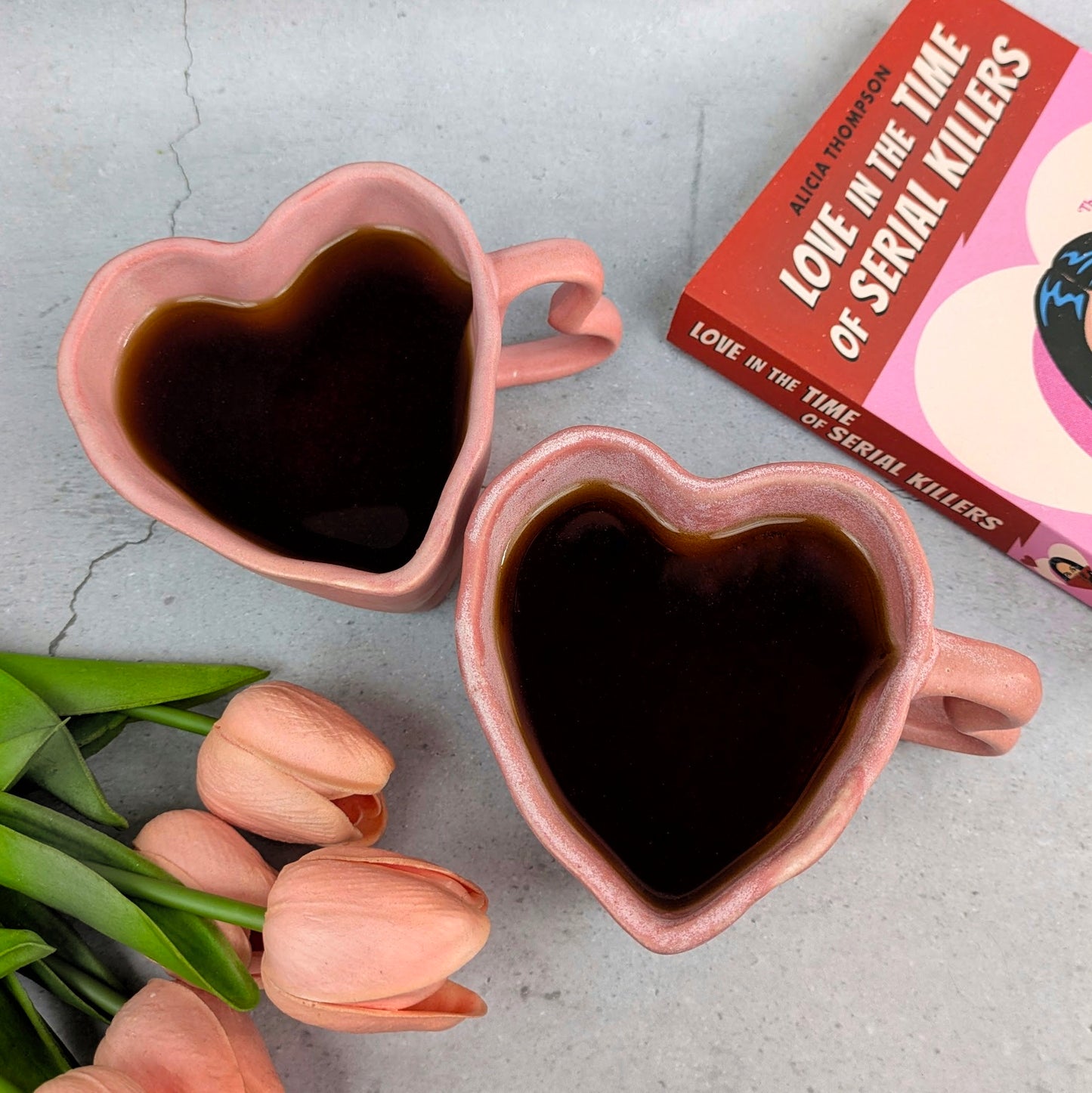 Heartfelt Sips – Pastel Pink Ceramic Mug