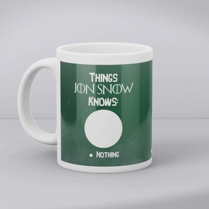 Jon Snow Knows Nothing Coffee Mug