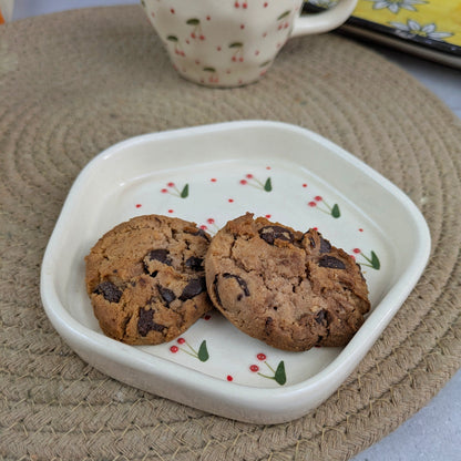 Cherry Pop I Hand-Painted Ceramic Plate